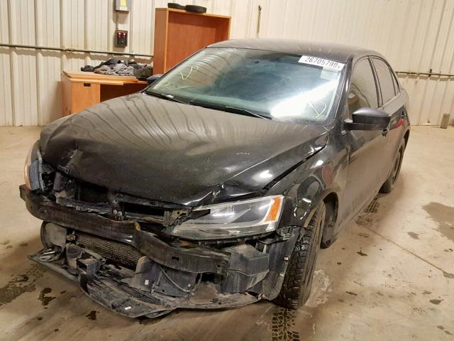 3VW2K7AJ6BM331942 - 2011 VOLKSWAGEN JETTA BASE BLACK photo 2