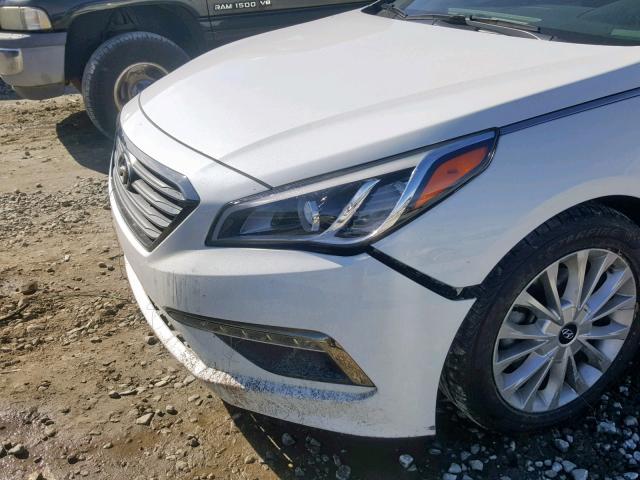 5NPE34AF8FH034691 - 2015 HYUNDAI SONATA SPO WHITE photo 9