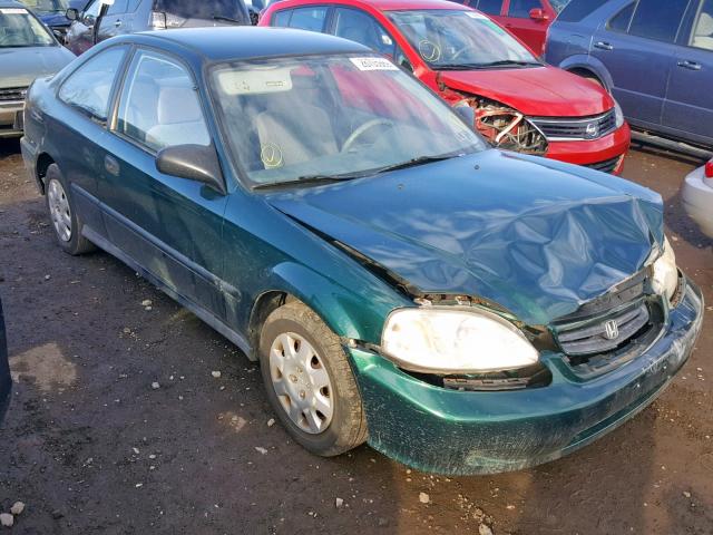 1HGEJ6220YL076222 - 2000 HONDA CIVIC DX GREEN photo 1