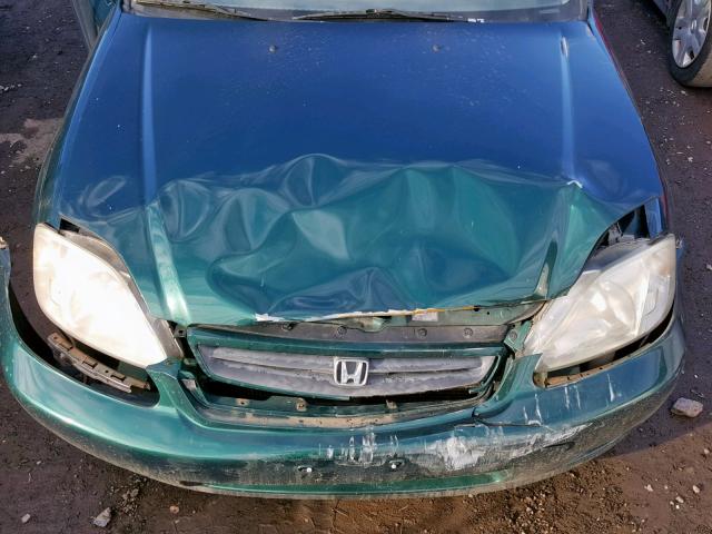 1HGEJ6220YL076222 - 2000 HONDA CIVIC DX GREEN photo 7