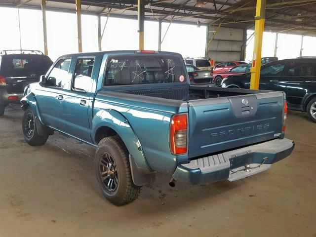 1N6ED27Y14C422328 - 2004 NISSAN FRONTIER C BLUE photo 3