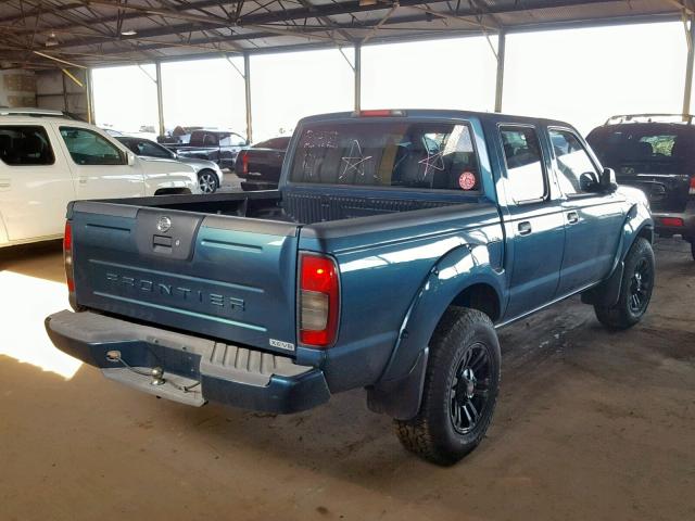 1N6ED27Y14C422328 - 2004 NISSAN FRONTIER C BLUE photo 4