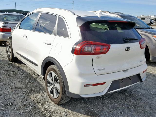 KNDCC3LC7H5038674 - 2017 KIA NIRO EX WHITE photo 3