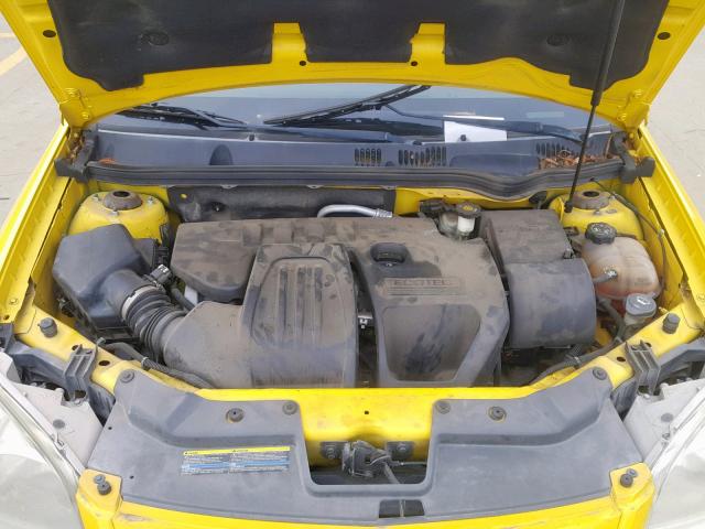 1G2AL15F877275748 - 2007 PONTIAC G5 YELLOW photo 7