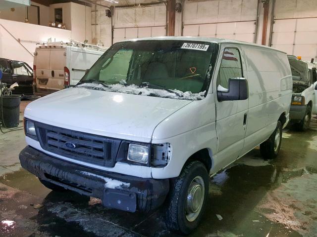 1FTNE24W15HA07887 - 2005 FORD E250 CARGO WHITE photo 2