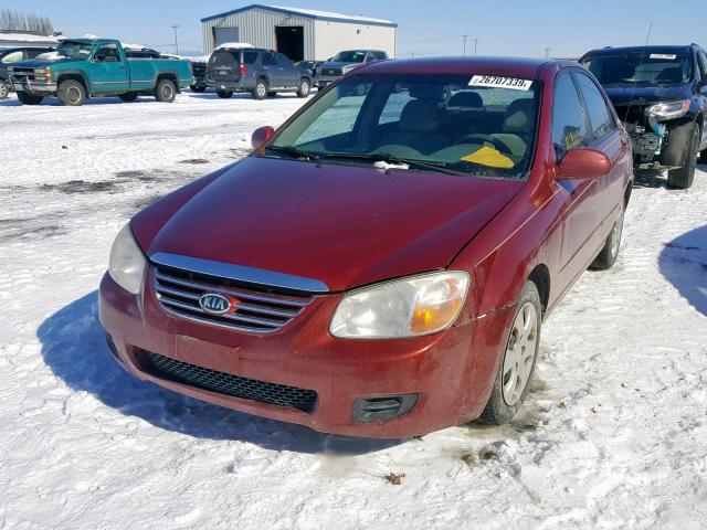 KNAFE121275413720 - 2007 KIA SPECTRA EX MAROON photo 2