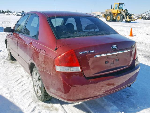 KNAFE121275413720 - 2007 KIA SPECTRA EX MAROON photo 3