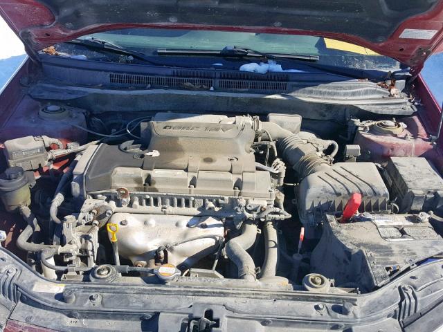 KNAFE121275413720 - 2007 KIA SPECTRA EX MAROON photo 7