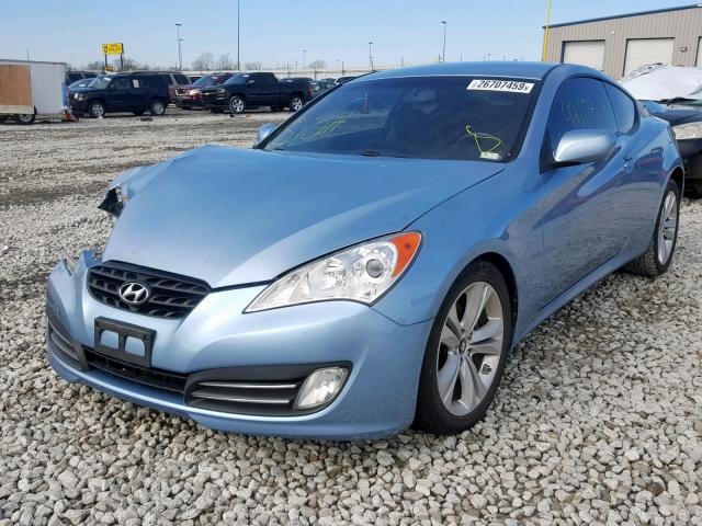 KMHHU6KH2AU007115 - 2010 HYUNDAI GENESIS CO BLUE photo 2