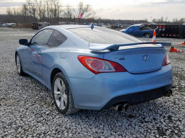 KMHHU6KH2AU007115 - 2010 HYUNDAI GENESIS CO BLUE photo 3