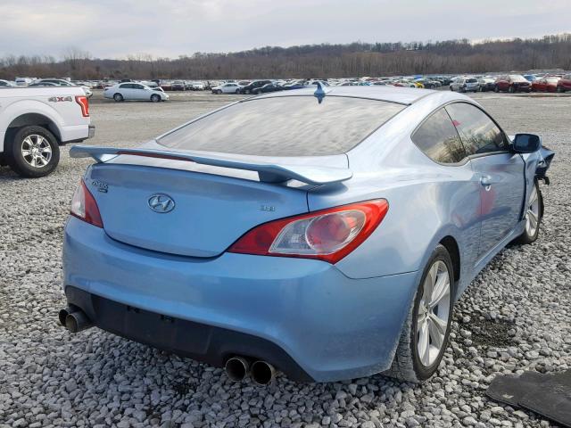 KMHHU6KH2AU007115 - 2010 HYUNDAI GENESIS CO BLUE photo 4