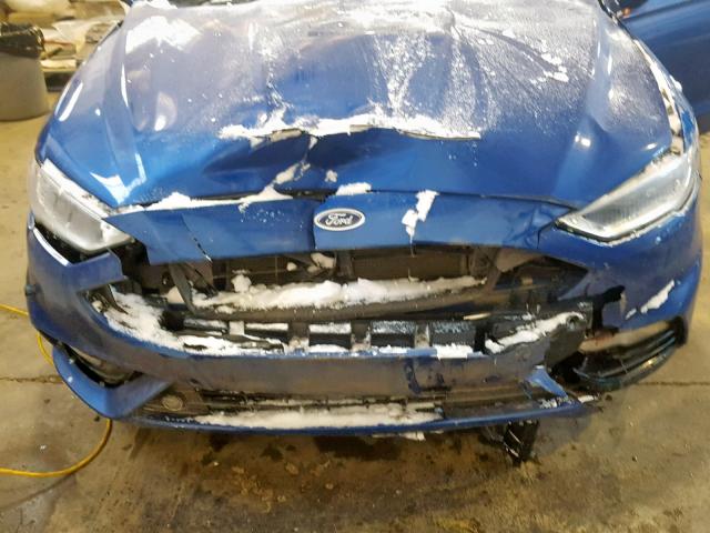 3FA6P0VP7HR202346 - 2017 FORD FUSION SPO BLUE photo 7