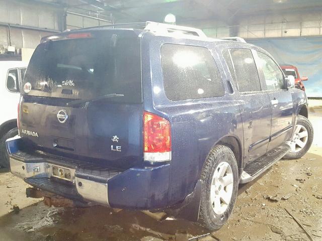 5N1AA08B36N723209 - 2006 NISSAN ARMADA SE BLUE photo 4