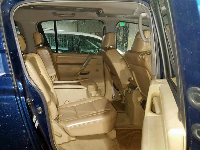 5N1AA08B36N723209 - 2006 NISSAN ARMADA SE BLUE photo 6