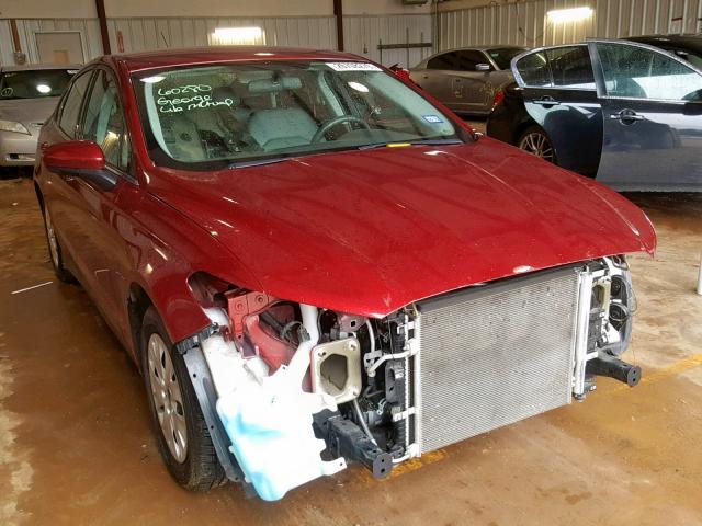 3FA6P0G72ER354866 - 2014 FORD FUSION S RED photo 1