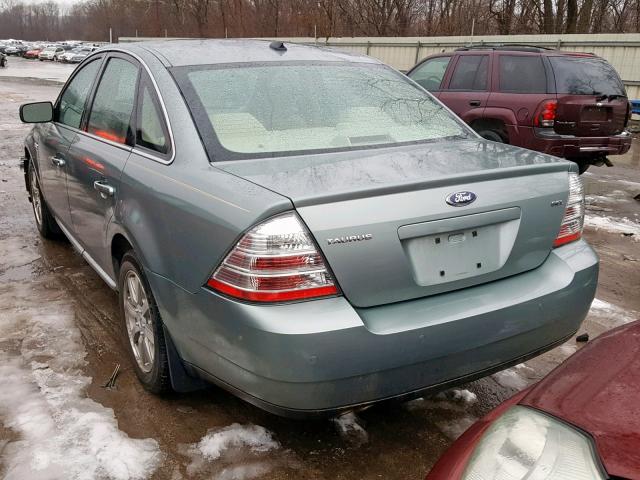 1FAHP24W88G136958 - 2008 FORD TAURUS SEL TEAL photo 3