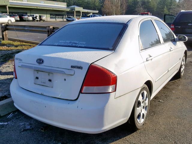 KNAFE121X75383981 - 2007 KIA SPECTRA EX WHITE photo 4