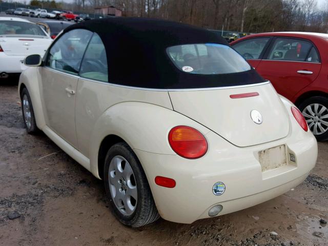 3VWCK21YX3M315894 - 2003 VOLKSWAGEN NEW BEETLE კრემისფერი ფოტო 3