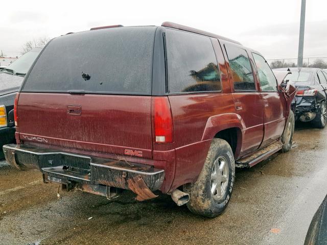 1GKEK13RXXR920552 - 1999 GMC DENALI MAROON photo 4