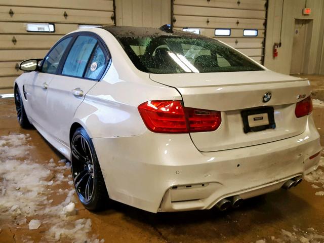 WBS3C9C53FP803202 - 2015 BMW M3 WHITE photo 3