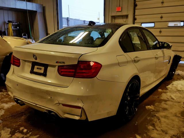 WBS3C9C53FP803202 - 2015 BMW M3 WHITE photo 4