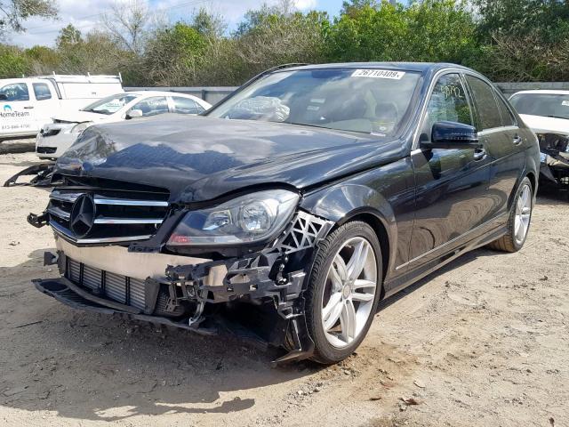 WDDGF4HB3ER314454 - 2014 MERCEDES-BENZ C 250 BLACK photo 2