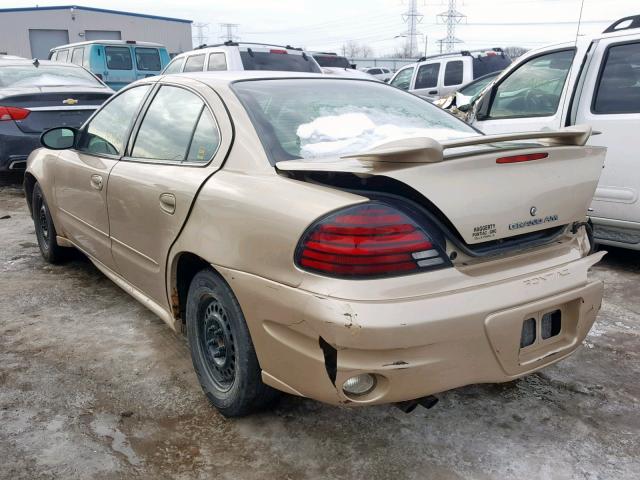 1G2NE52E75M136028 - 2005 PONTIAC GRAND AM S GOLD photo 3