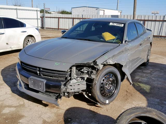 2C3CDXBG6JH147297 - 2018 DODGE CHARGER SX GRAY photo 2