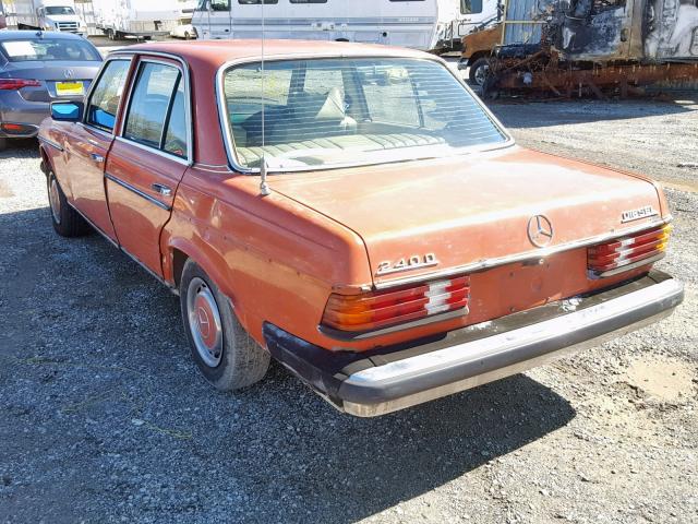 12312310121039 - 1979 MERCEDES-BENZ 240D ORANGE photo 3