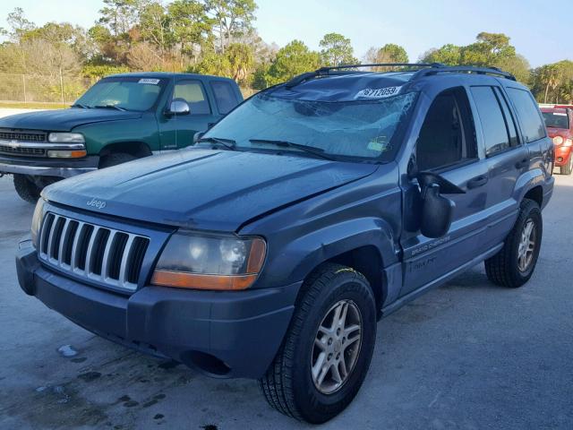 1J4GX48S14C314696 - 2004 JEEP GRAND CHER BLUE photo 2