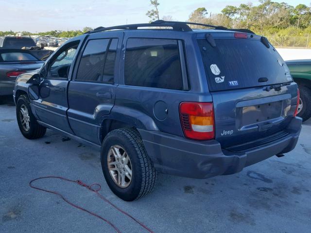 1J4GX48S14C314696 - 2004 JEEP GRAND CHER BLUE photo 3