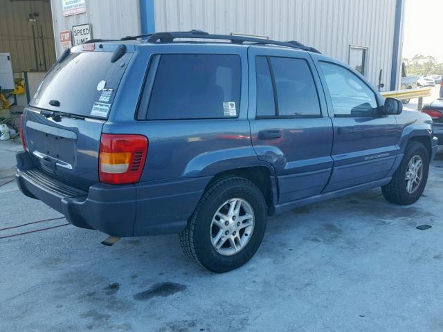 1J4GX48S14C314696 - 2004 JEEP GRAND CHER BLUE photo 4