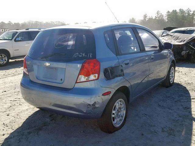 KL1TD66668B013648 - 2008 CHEVROLET AVEO BASE Mavi foto 4