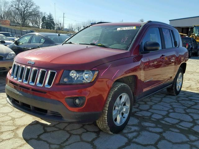 1C4NJCBA6FD285024 - 2015 JEEP COMPASS SP RED photo 2