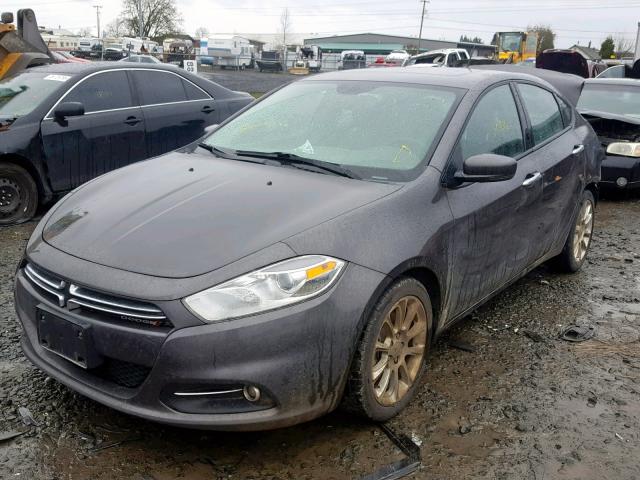 1C3CDFCB6ED858000 - 2014 DODGE DART LIMIT GRAY photo 2