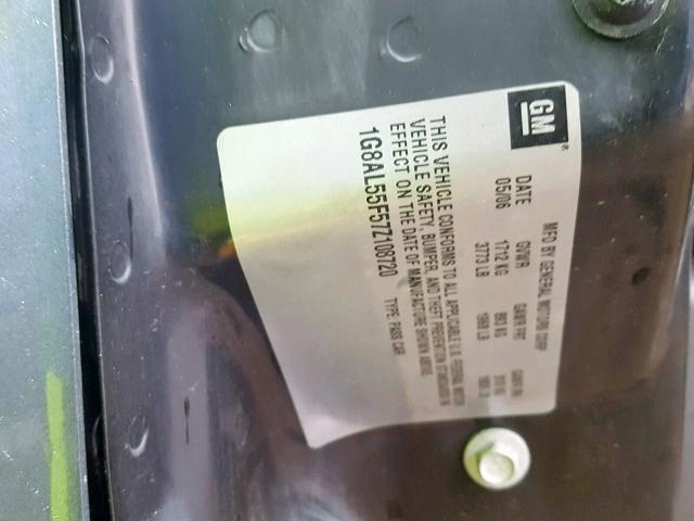 1G8AL55F57Z108720 - 2007 SATURN ION LEVEL GRAY photo 10