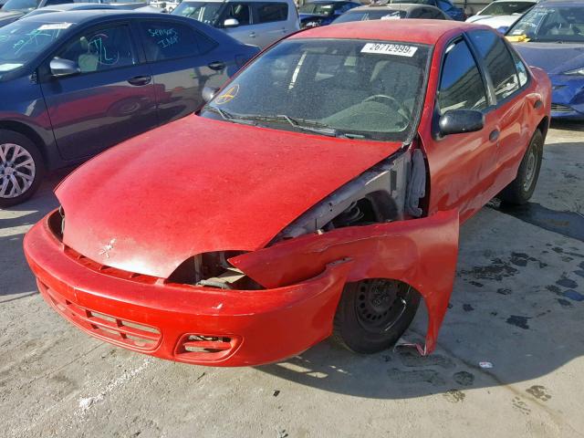 1G1JC524117137314 - 2001 CHEVROLET CAVALIER B RED photo 2