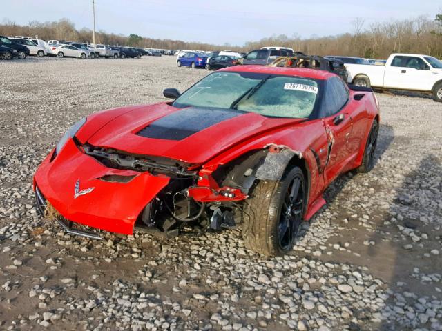 1G1YJ2D7XE5134424 - 2014 CHEVROLET CORVETTE S RED photo 2