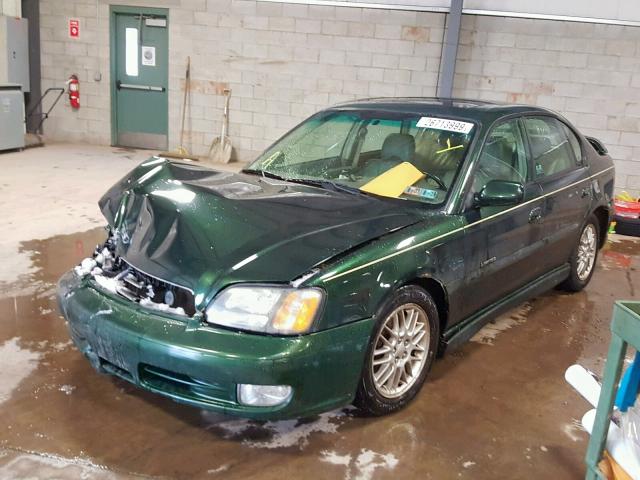 4S3BE656527203146 - 2002 SUBARU LEGACY GT GREEN photo 2