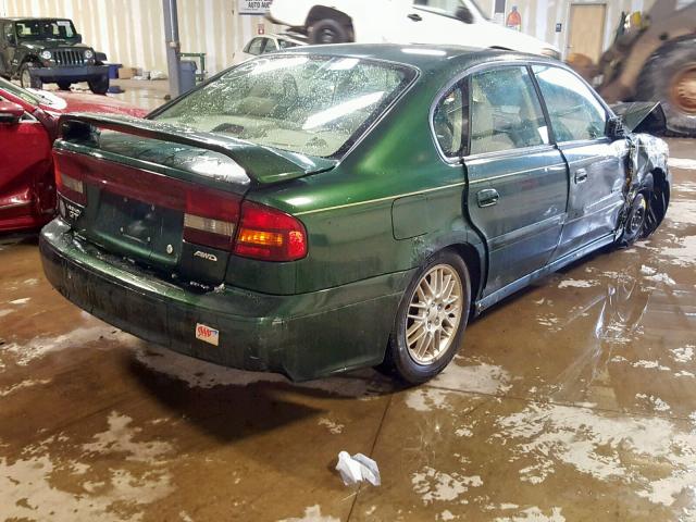 4S3BE656527203146 - 2002 SUBARU LEGACY GT GREEN photo 4