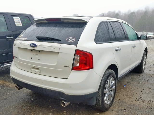 2FMDK3JC8BBB09681 - 2011 FORD EDGE SEL WHITE photo 4