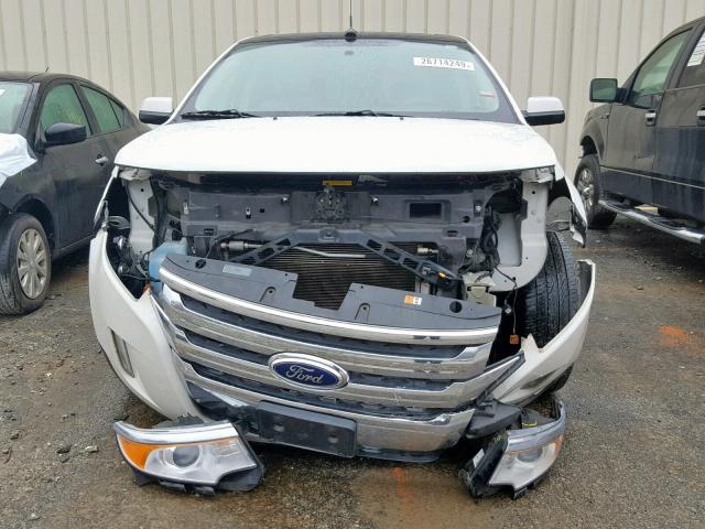 2FMDK3JC8BBB09681 - 2011 FORD EDGE SEL WHITE photo 9