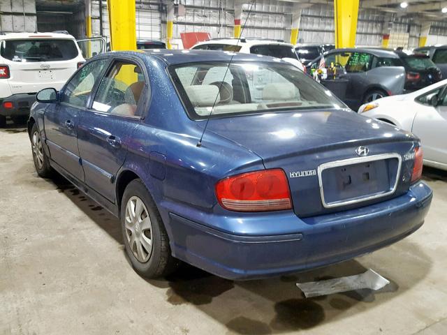 KMHWF25S75A202863 - 2005 HYUNDAI SONATA GL BLUE photo 3