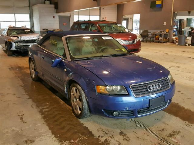 WAUAC48H04K008801 - 2004 AUDI A4 1.8 CAB BLUE photo 1