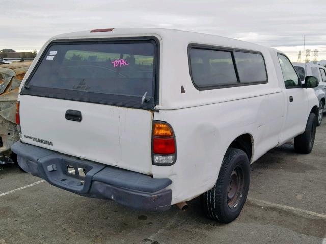 5TBJN32154S447254 - 2004 TOYOTA TUNDRA WHITE photo 4