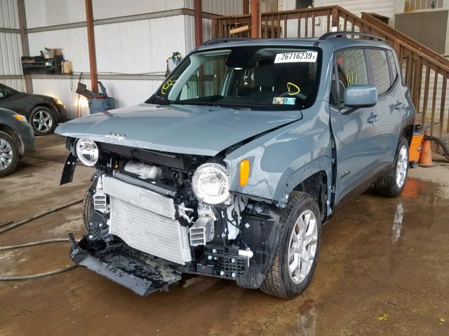 ZACCJBBB4JPH64238 - 2018 JEEP RENEGADE L GRAY photo 2