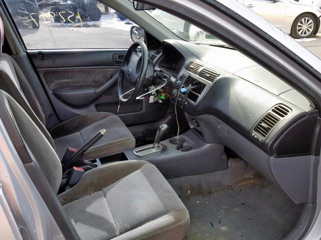 2HGES16113H568913 - 2003 HONDA CIVIC DX SILVER photo 5