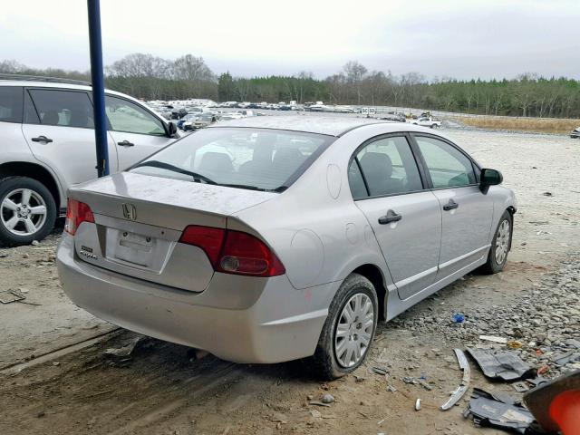 1HGFA15288L054553 - 2008 HONDA CIVIC DX SILVER photo 4