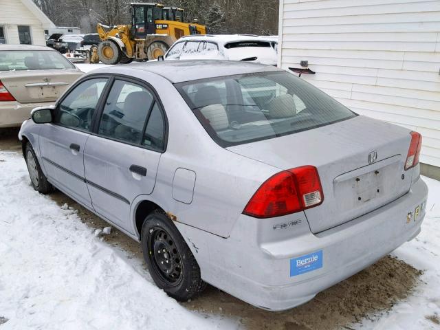 1HGES16385L029843 - 2005 HONDA CIVIC DX V SILVER photo 3