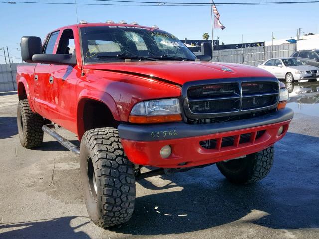 1D7HG38N84S596359 - 2004 DODGE DAKOTA QUA RED photo 1